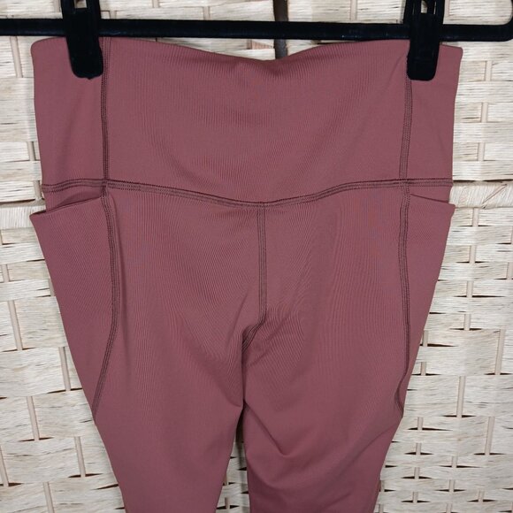 Fabletics Pure Luxe Set Leggings Sports Bra Medium Moonlight Mauve Crossover 7/8 - Picture 7 of 9